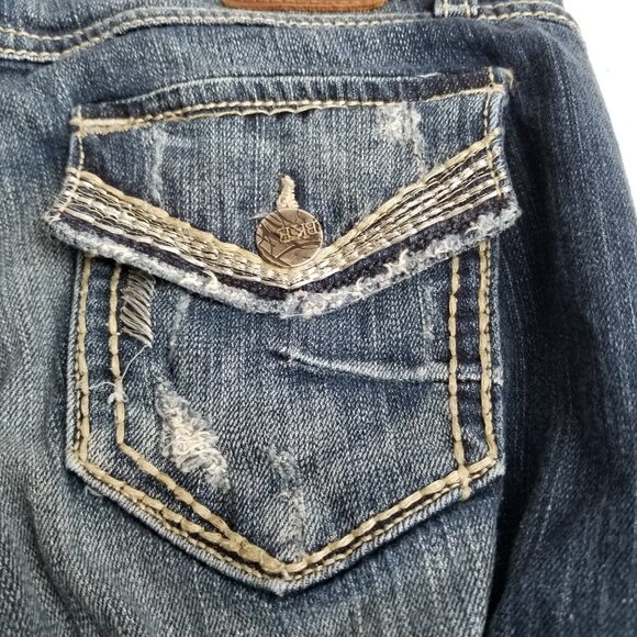 BKE Sabrina Bootcut Jeans 28 Medium Wash Y2K Cowgirl Western Low Rise Vintage - Picture 7 of 14